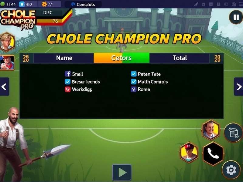 Chole Champion Pro Game Interface